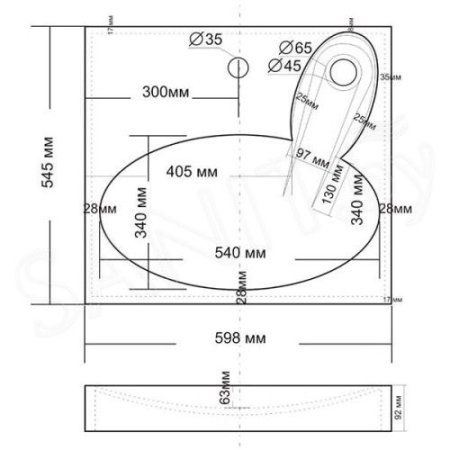 Умывальник Andrea Comfort (600*545)