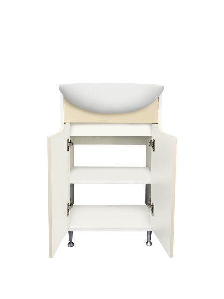 Тумба Runo Эконова 60 белая крем под умывальник Уют 60 (00-00004659)