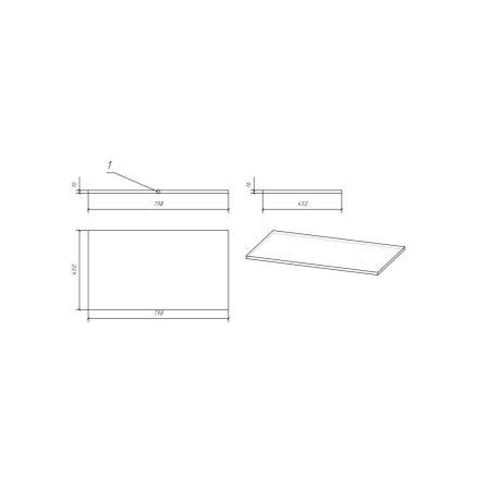 Столешница Cersanit Moduo BL-MOD80 80 дуб