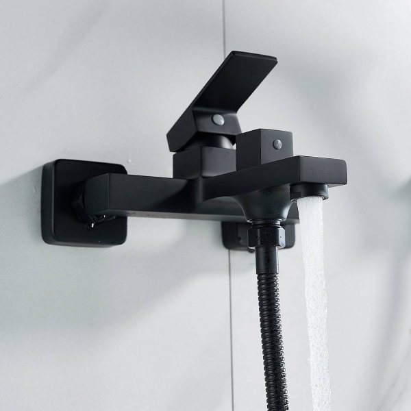 Смеситель для ванны однорычажный  Shevanik S9602H, Черный