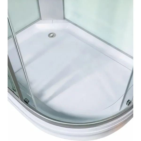 Душевая кабина WeltWasser Werra 1204 L 10000006431 120x90x217 см L, с крышей, гидромассажем, низкий поддон, профиль матовый хром, стекло прозрачное