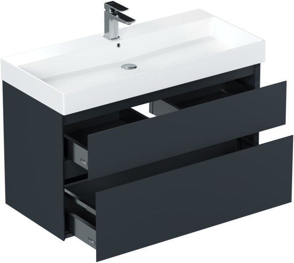 Тумба под раковину Allen Brau Infinity 100 1.210027.AM антрацит матовый