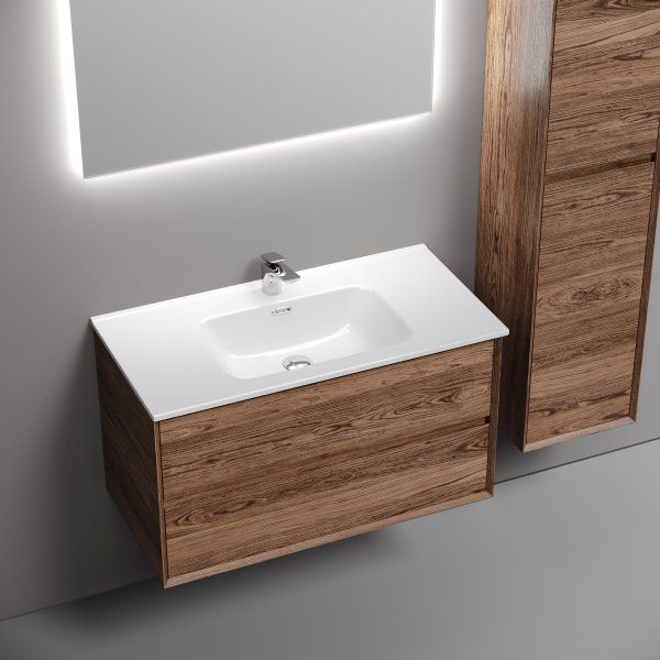 Тумба подвесная SANCOS Marmi 2.0 890х445х520 с двумя ящиками оснащенными доводчиками скрытого монтажа, дуб чарльстон, MR2.090ECH