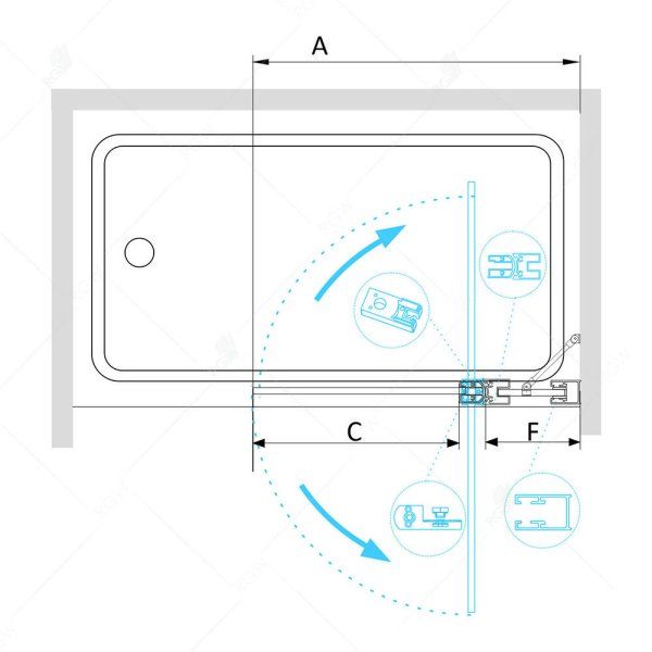 Шторка на ванну RGW Screens 03110311-11 стекло прозрачное/профиль хром