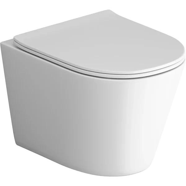 Унитаз подвесной Grossman GR-4477MSQ безободковый, торнадо, с сиденьем микролифт, белый матовый