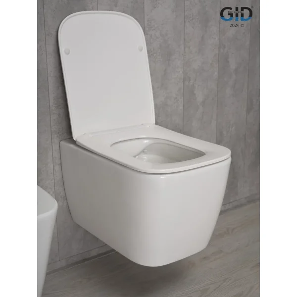 Унитаз подвесной GID Tr2140 безободковый, с сиденьем микролифт, белый