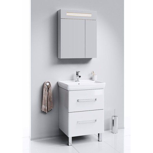 Мебель для ванной Aqwella Нео Neo.01.07 70 напольная, зеркало, белая