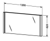 Зеркало Duravit 2nd floor 964859 120 эбеновое дерево