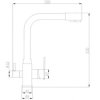 Смеситель для кухни ZorG Steel Hammer SH 805 черный\хром
