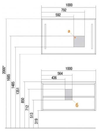 Зеркало Aquaton Римини 100 (1A136902RN010)