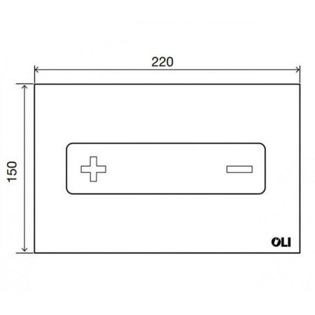 Кнопка смыва Oli Oceania 054557 стекло, черный