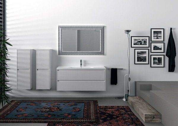 Шкаф-пенал Berloni Bagno Form FO CB01 SX 100  L белый глянцевый