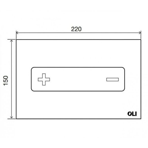 Кнопка смыва Oli Oceania 054557 стекло, черный