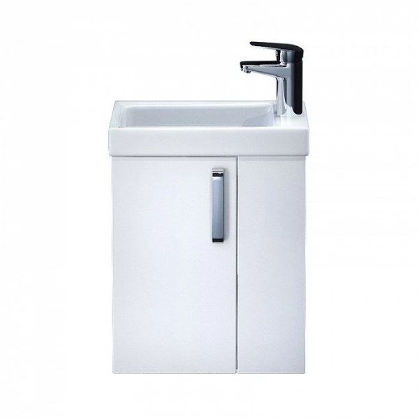 Тумба с раковиной IDDIS Torr 40 подвесная белая полки справа (TOLWR4KT0WYSRiLQ95DAK)