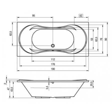 Ванна акриловая Riho Supreme BA5800500000000 190x90