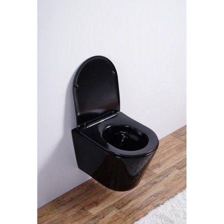 Унитаз подвесной Esbano Clavel безободковый, черный