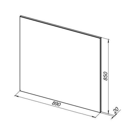 Зеркало Aquanet Lino 00253908 90 белый матовый