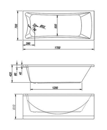 Акриловая ванна Kolpa San Arianna 170х70