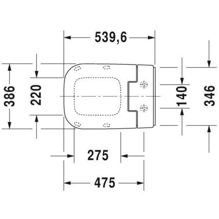 Унитаз подвесной Duravit  Vero Air 2561590000+611400002000300  микролифт