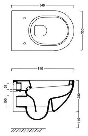 Унитаз подвесной Catalano Sfera 54