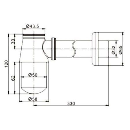 Сифон-стакан Rose RSIK21RU для раковины