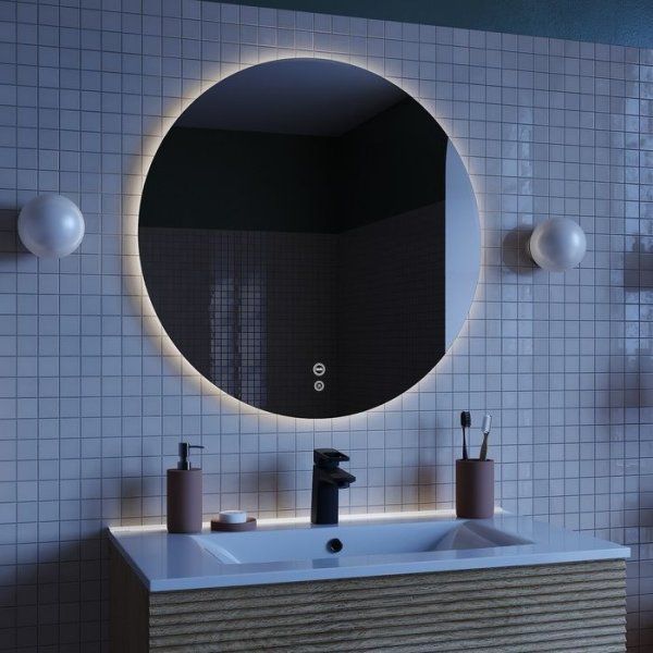 Зеркало с подсветкой и термообогревом, 80 см, Bild, IDDIS, BIIAL8NQ0TNV0iEH98ZE