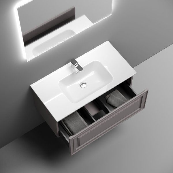 Тумба подвесная SANCOS Very 890х445х406, c одним  ящиком оснащенным доводчиками, Doha Soft , VR90SM