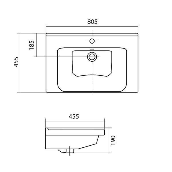 Раковина Santek Миранда 1.WH30.2.251, 80 см