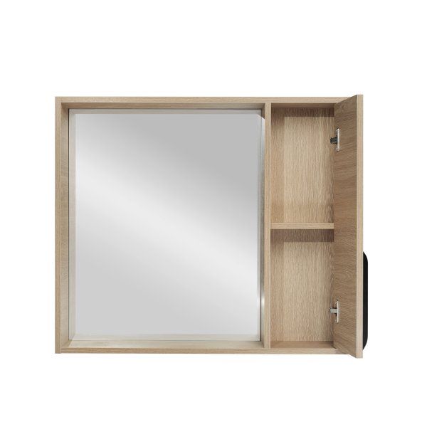 Зеркальный шкаф VIANT "Кёльн" 80 правый светлое дерево 160х800х700 (VKEL80SD-ZSH)