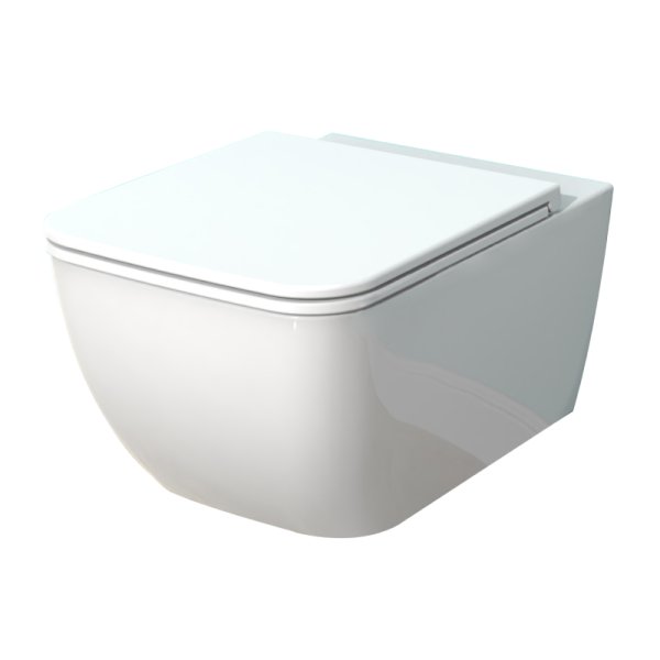 Унитаз подвесной SMARTFLOW VIGENTE безободковый с микролифтом SMF811-WH, белый