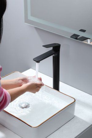 Смеситель для раковины Frap F10806-26 высокий, черный