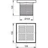 Решетка с горловиной трапа AlcaPlast APV0200 серый