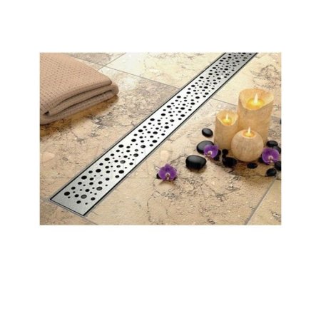 Решетка AlcaPlast Buble BUBLE-1050L нержавеющая сталь глянцевая