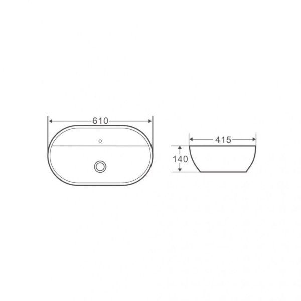 Раковина BelBagno BB1346 61 см белый