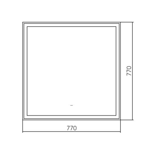 Зеркало с подсветкой и подогревом AQUAme AQM9106 770х770