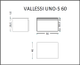 Ящик под столешницу 60см WHITE глянец VALLESSI UNO-S Armadi Art 897-060-W белый