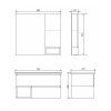 Тумба-умывальник COMFORTY "Турин-90" дуб бежевый с раковиной COMFORTY 90E
