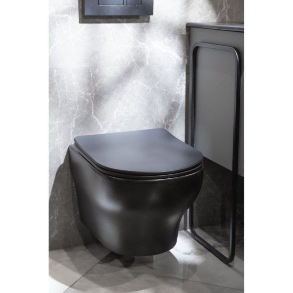 Унитаз подвесной Boheme Fiore 978-SET-B черный матовый
