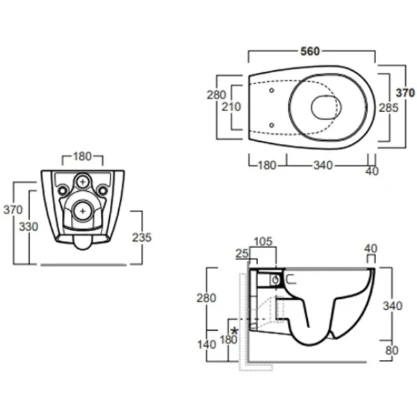 Унитаз подвесной Simas Vignoni VI18VERT bi matt безободковый, торнадо, белый матовый