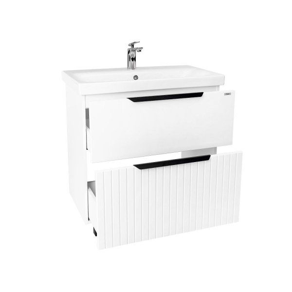 Тумба VIANT "Сицилия" MODUO 80 2 ящика белая 425x764x820 (VSIC80MDBEL-T2Y)