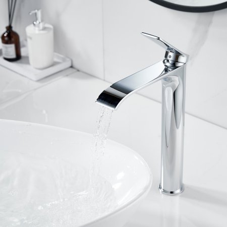 Смеситель для раковины однорычажный с гайкой Shevanik S4111, Хром