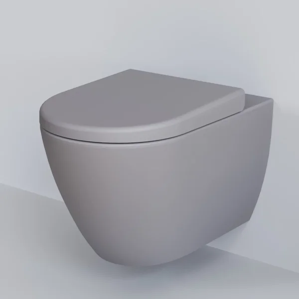 Унитаз подвесной Ambassador Queen 113T20301R безободковый, серый матовый