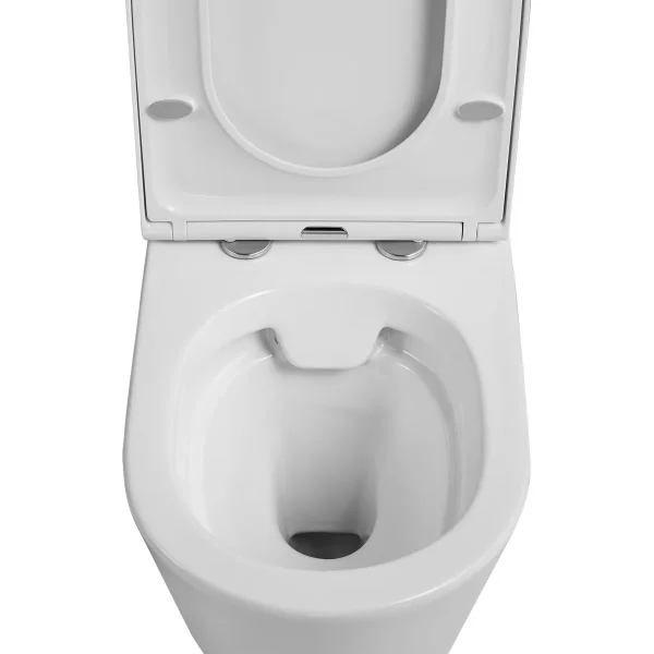 Унитаз напольный Arrow AB2231H безободковый, без бачка, с сиденьем микролифт, белый