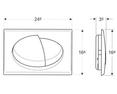 Кнопка смыва Geberit Twist 115.780.46.1 хром матовый