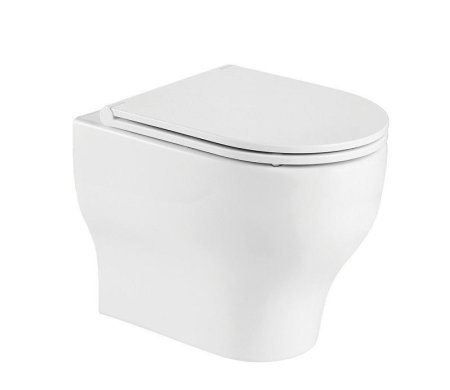 Унитаз подвесной CeramaLux 2199, Бело-Глянцевый