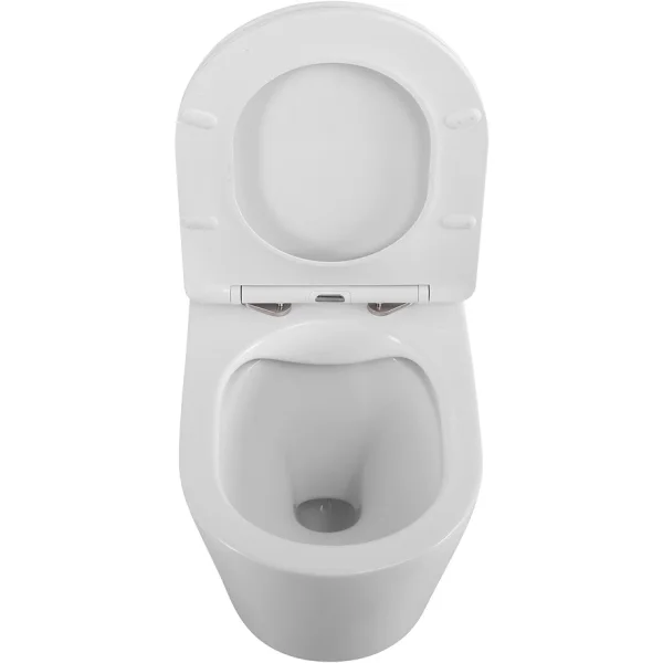 Унитаз подвесной BelBagno Flay-R BB053CHR/SC безободковый, с сиденьем микролифт, белый