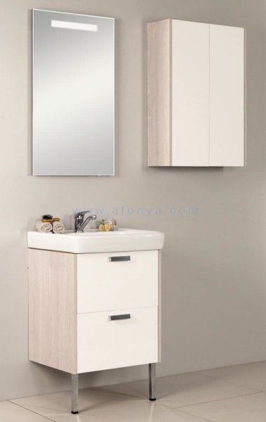 Тумба под раковину Aquaton Йорк 1A170501YOAV0 55 белый/ясень фабрик