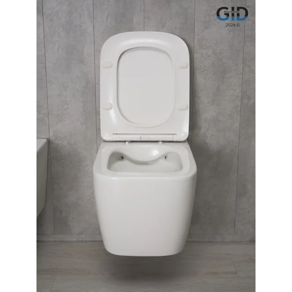 Унитаз подвесной GID Tr2140 безободковый, с сиденьем микролифт, белый