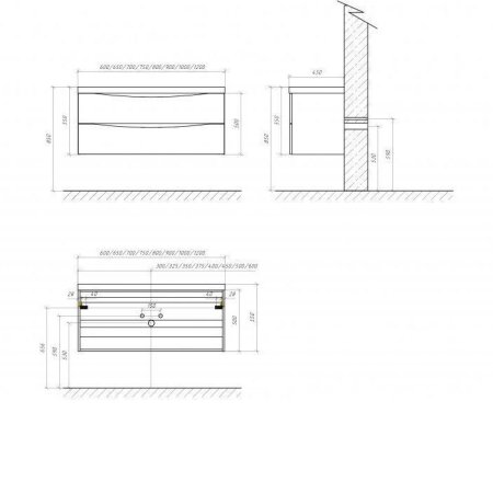 Мебель для ванной BelBagno Marino MARINO-1200-2C-SO-RG-P 120 rovere grigio