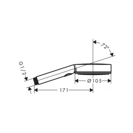 Душевая лейка Hansgrohe Pulsify 24100670 матовый черный